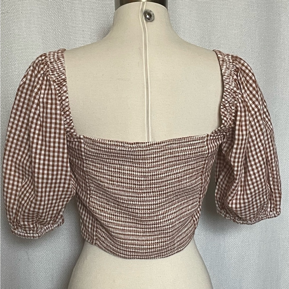 NWT Rhythm Lola checked blouse - Picture 3 of 7